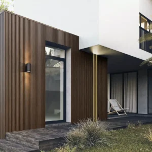 Walnut Exterior Slat Wall Panels