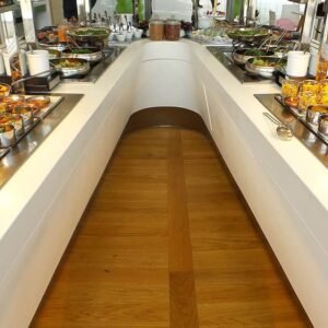 Stunning counters in a modern dining room
