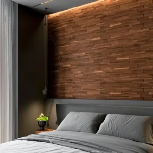 Walnut Linear 3D Wall Panels
